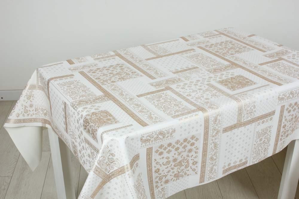 Клеенка ПВХ Baby Face Premium Золотые мотивы 137см тканевая основа Dasch 16137