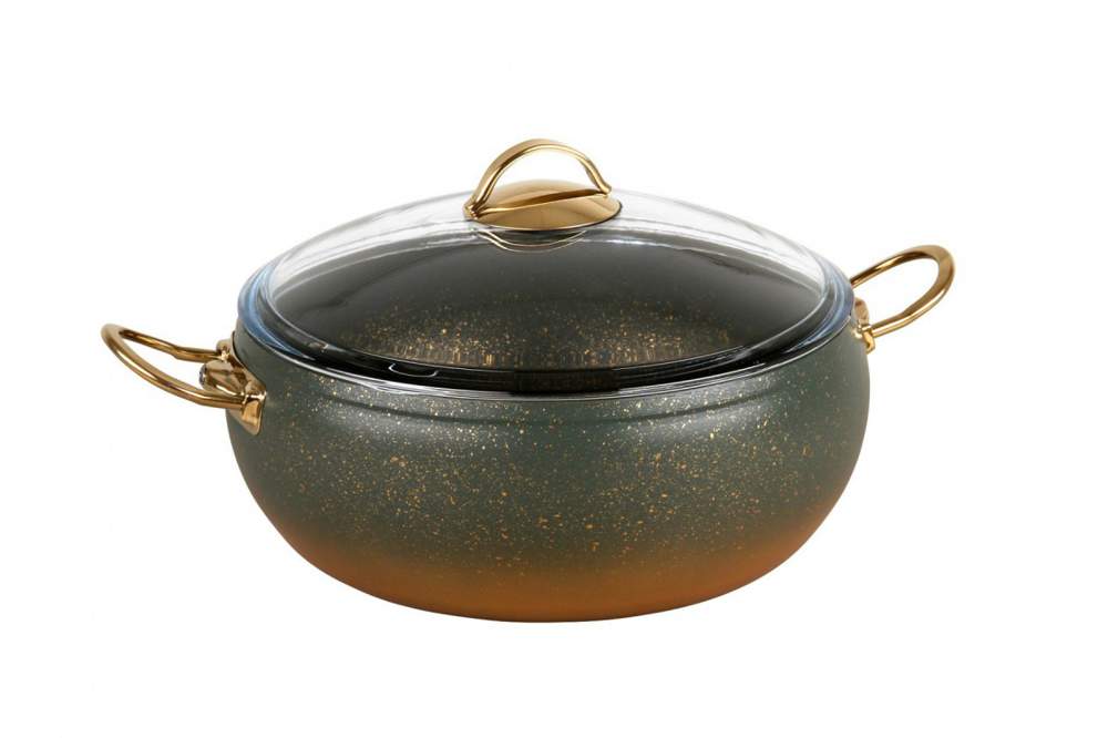 O.M.S. Olive Кастрюля 3141-IND-26 Olv 5,7л 26х11см индукция АП покрытие