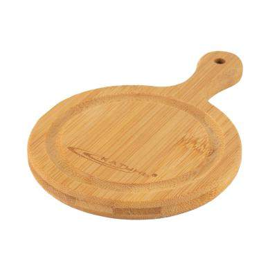 КАТУНЬ бамбук Доска для подачи круглая с ручкой 17,5х12,5х1см КТ-СД-КР-087