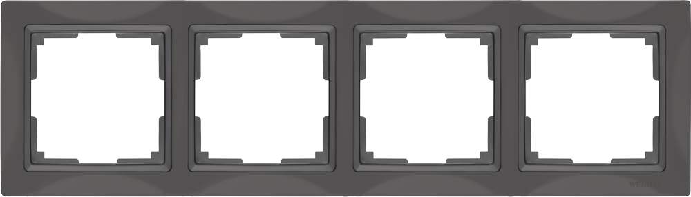 Рамка  Frame серо-коричн. 4-м  WL03-04 basic Пластик Snabb - W0042007