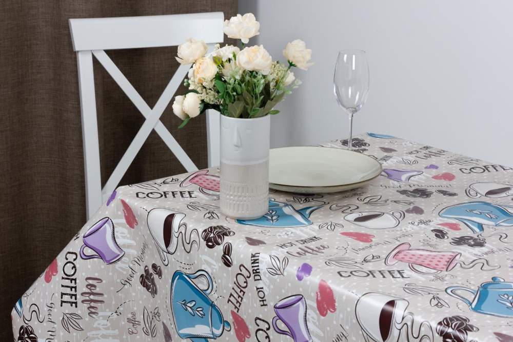 Клеенка ПВХ Ларио Доброе утро 140см нетканая основа Plastima DC50/11078