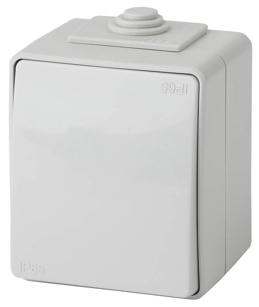 Переключатель ЭРА IP65 10АХ-250В ОУ Эра Эксперт 11-1603-03 серый