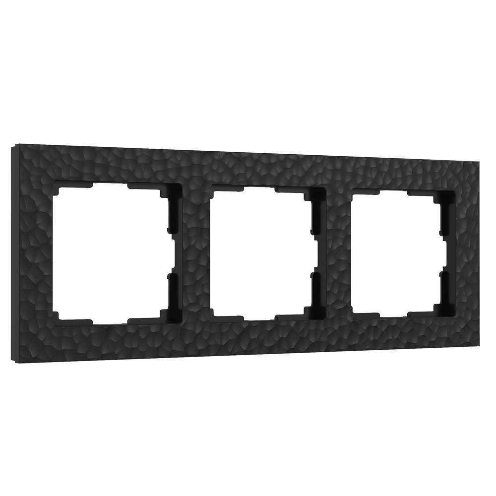 Рамка Werkel Hammer черный на 3 поста  -  W0032408