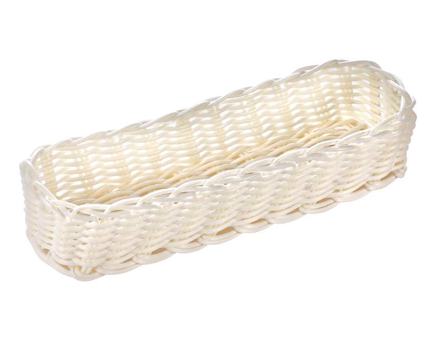 LUXSTAHL Корзинка кт251 белая прямоуг. 27х9х5,5см