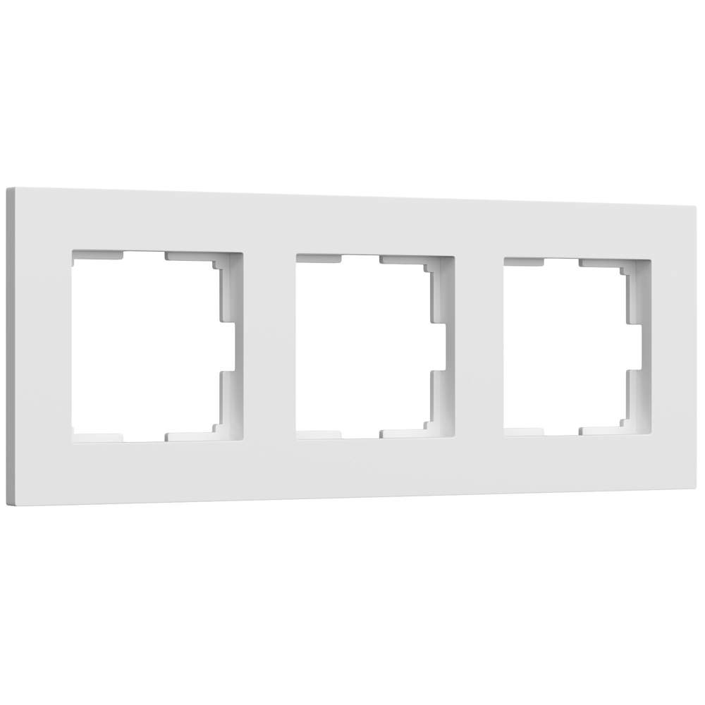 Рамка белый матовый на 3 пост  Slab  -  W0032961
