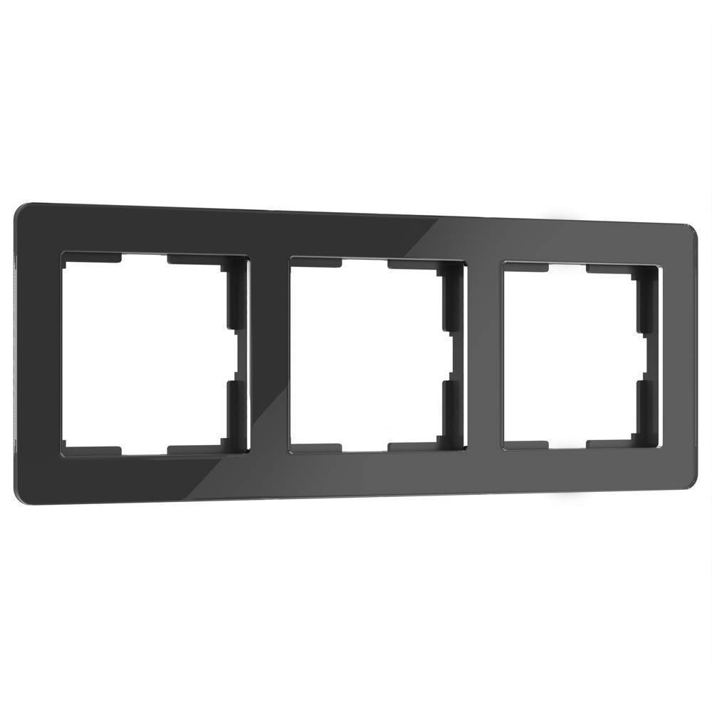 Рамка Acrylic черный на 3 пост  -  W0032708