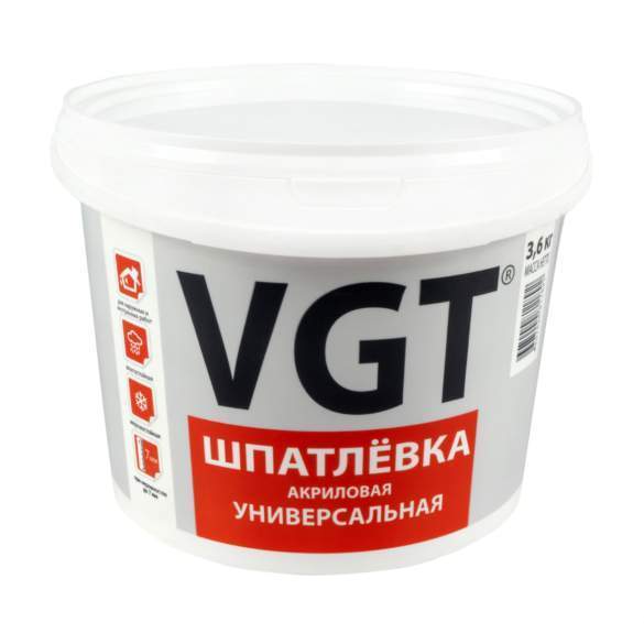 Шпатлевка ВГТ вн/нар работ акрил. 3,6кг