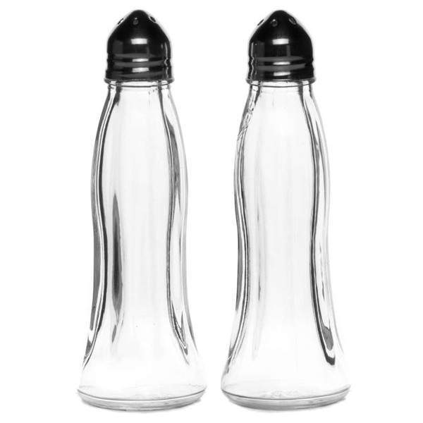 PASABAHCE Набор д/специй 80030B Блэк Энд Уайт 2шт 40мл метал. крышка