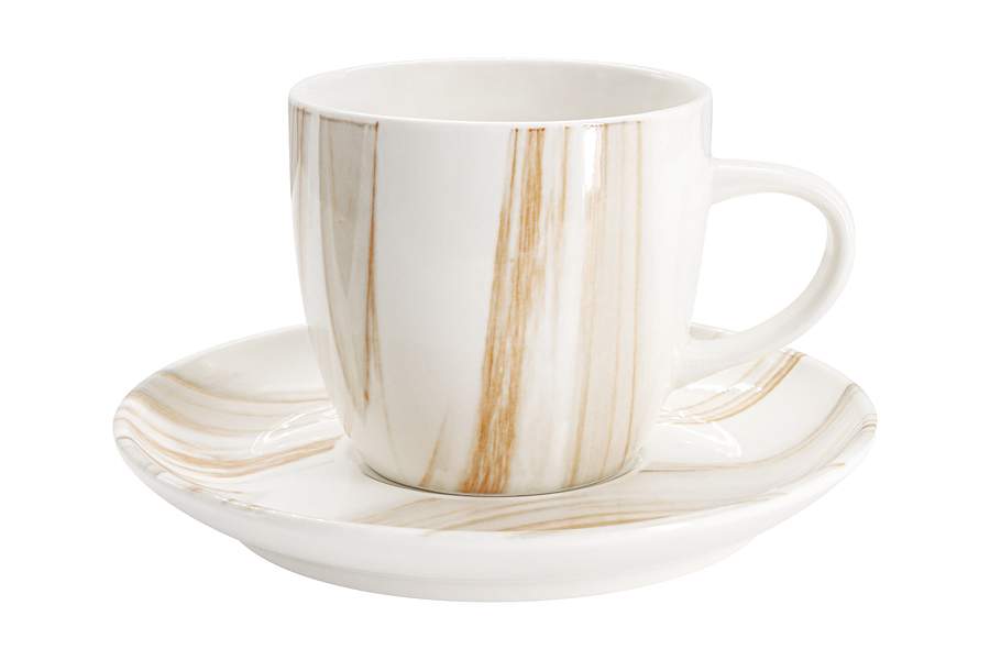 HOME & STYLE The Royal Marble Чашка с блюдцем 0,25л HS10-7050-250-YC257