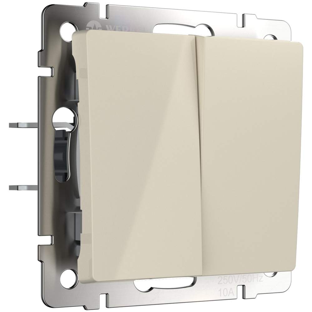 Выкл.  Frame 2-кл.  сл. кость  WL03-SW-2G-ivory  -  W1120003