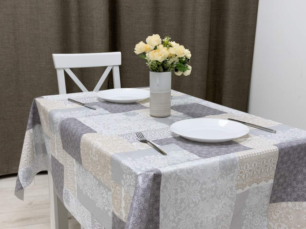 Клеенка ПВХ Future Валансьен серый 140см нетканая основа Colombo 116.1 /6046