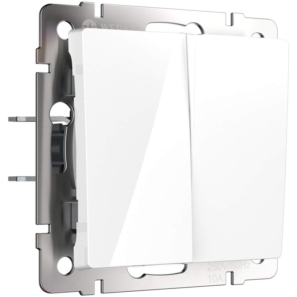 Выкл.  Frame 2-кл. проходной белый  WL01-SW-2G-2W  -  W1122001