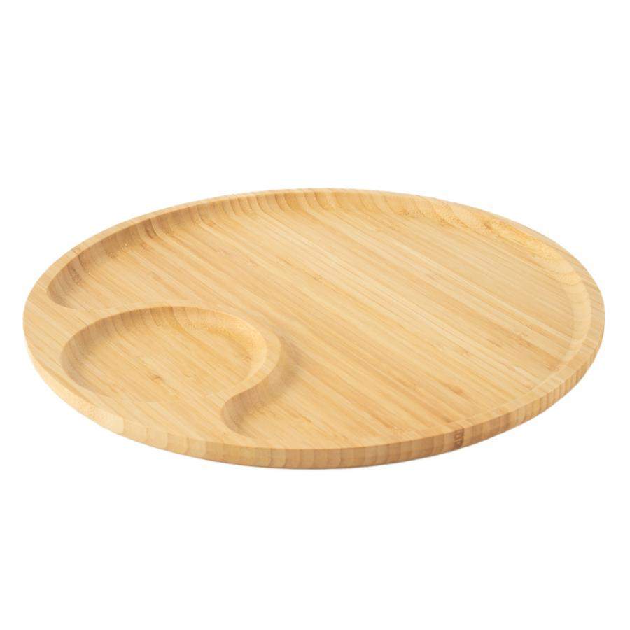КАТУНЬ бамбук Блюдо круглое КТ-СБ-КРС-029 2-х секционное 35,5х1,5см