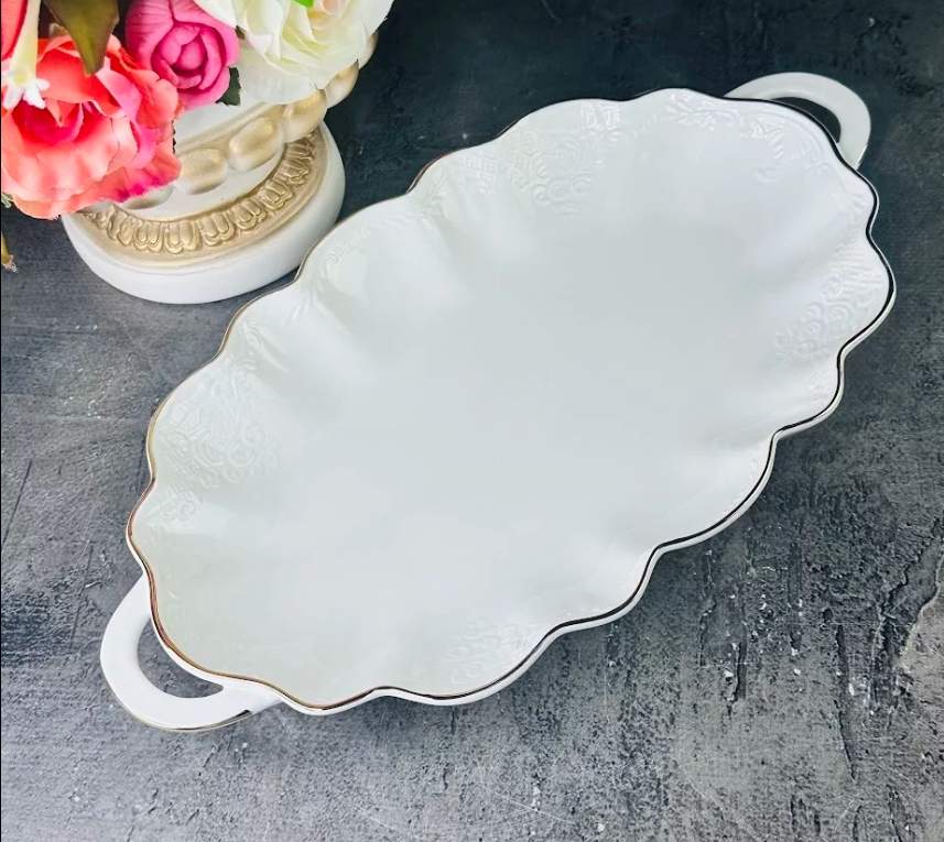 LENARDI Maria Gold Блюдо 226-192 с ручками овальное 31см 