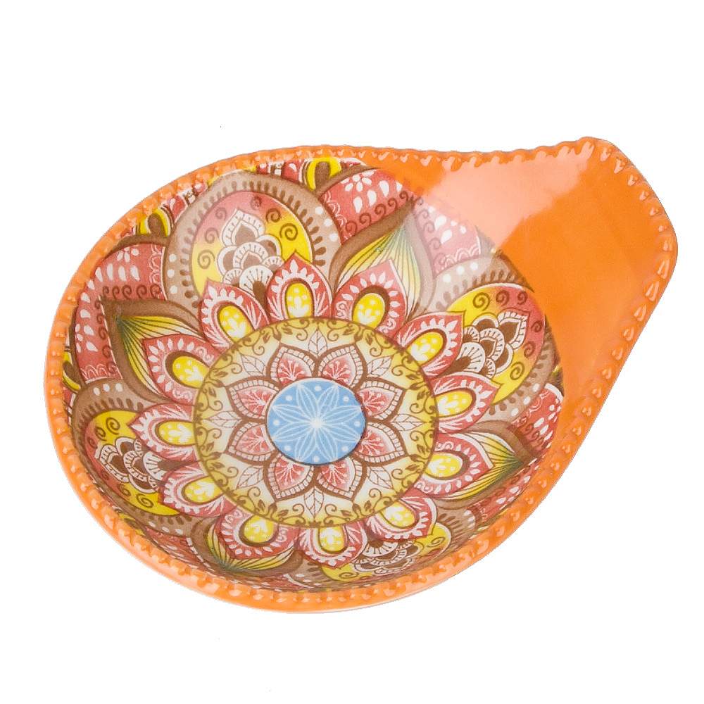 NOUVELLE HOME Arabesque оранжевый Блюдце для оливок 0860097 12х10х3см