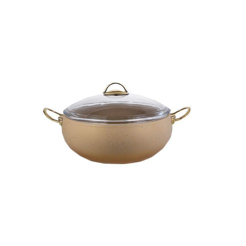 O.M.S. Cream Кастрюля 3141-IND-18 CRM 2л 18х8см индукция АП покрытие