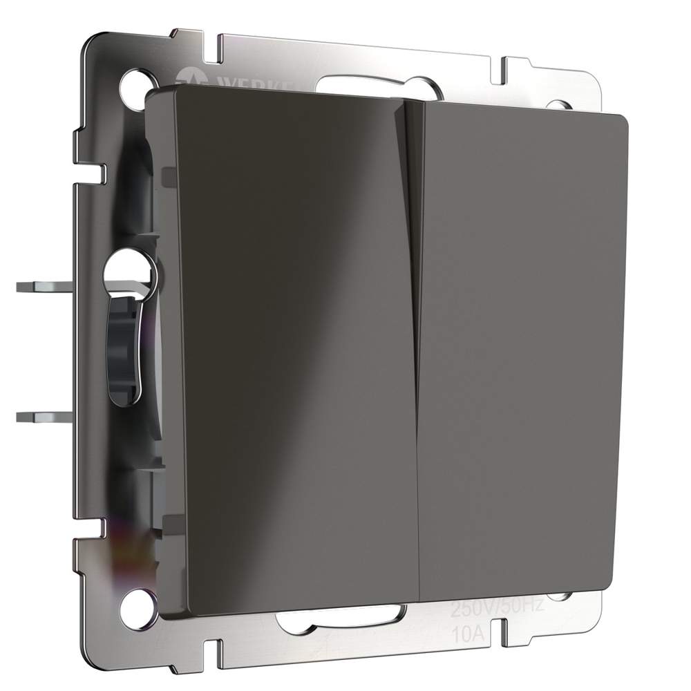 Выкл.  Frame 2-кл.  серо-коричн. WL07-SW-2G/W1120007