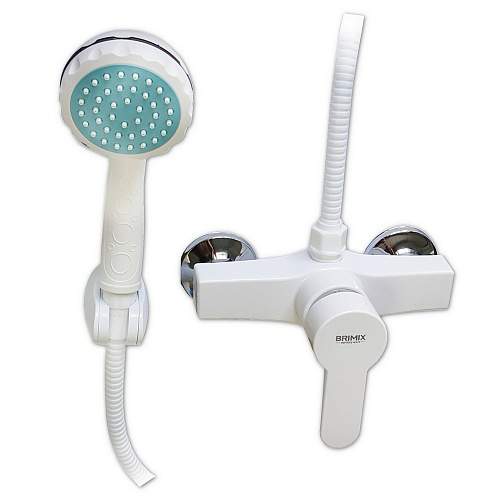 Смеситель BRIMIX  594  в душ шар. из высокопроч.пласт.АБС-белый