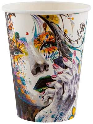 Стакан бумажный 350мл Colorful Life 1/50шт (ИнтроПластик) 