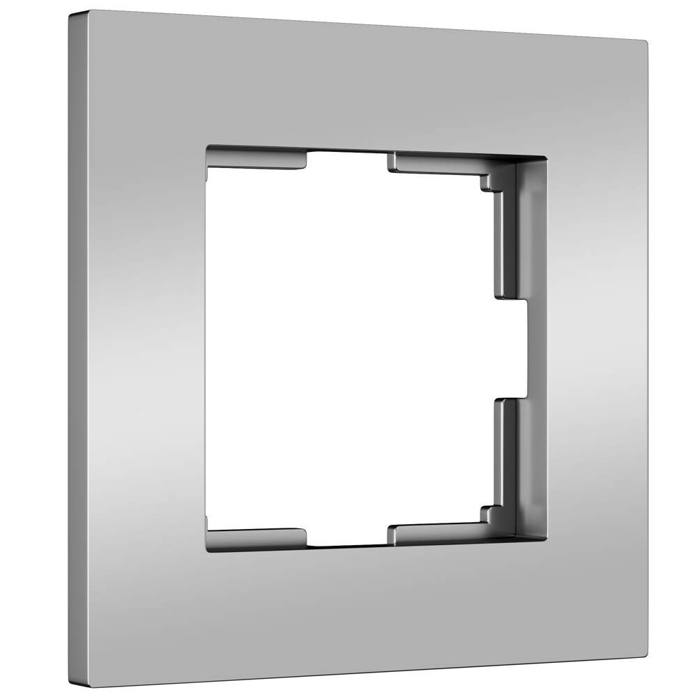 Рамка серебро матовый на 1 пост  Slab  -  W0012965