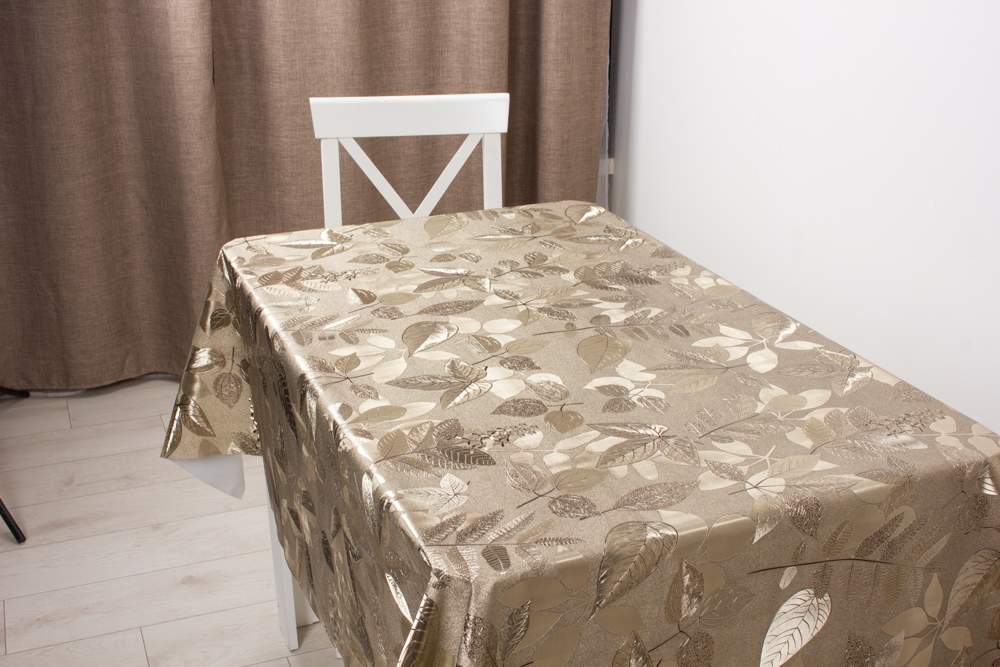 Клеенка ПВХ Аурум Парча 140см тканевая основа YPEF-223G-LG Dasch 15199