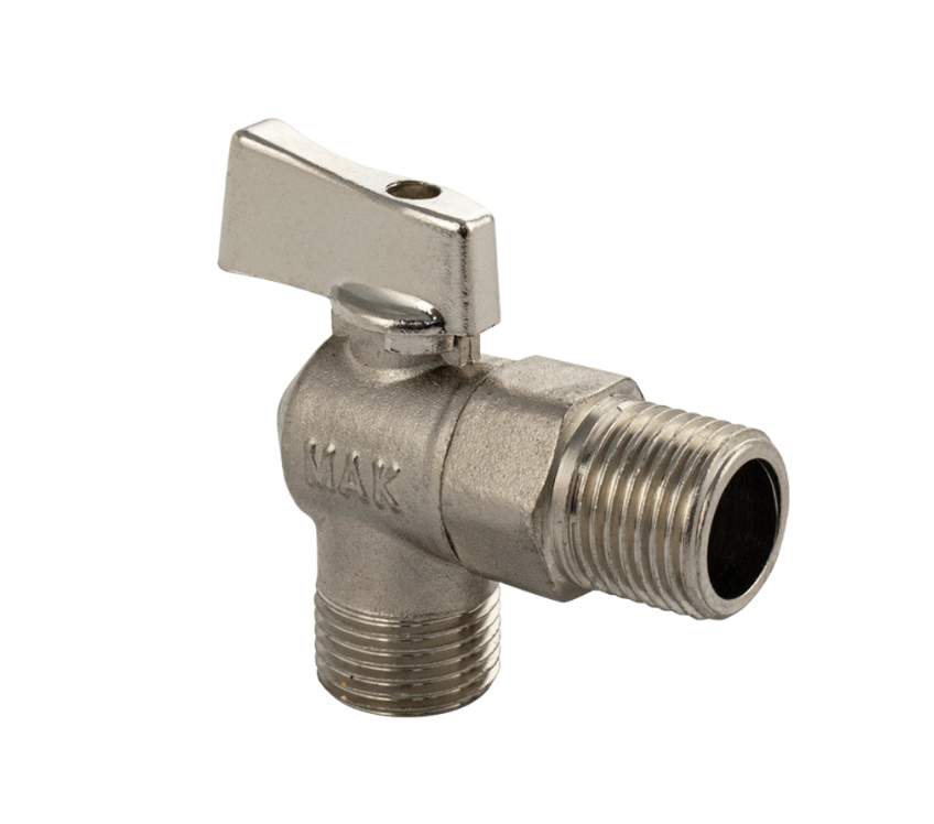 Кран  МАК универ. углов.  1/2"х1/2" под ключ  099