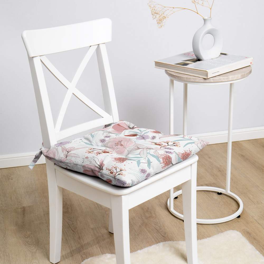 ВОЛШЕБНАЯ НОЧЬ рогожка Подушка с тафтингом д/стула Флорентини 40х40см ПС003 926733