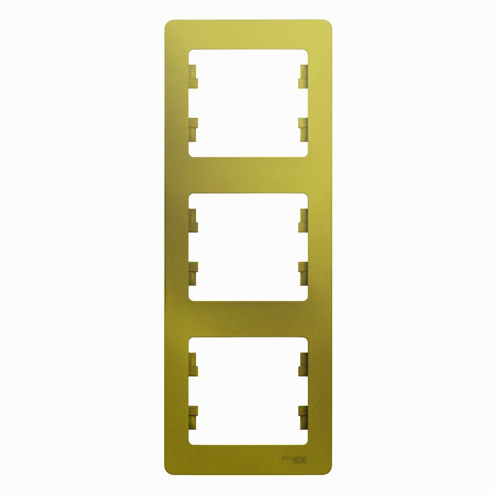 Рамка SE Glossa  Фисташк. 3-м  верт. GSL001007  454521