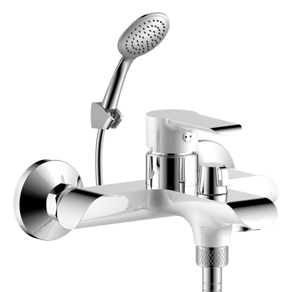 Смеситель Rossinka  W35-31  д/ванны  хром/белый