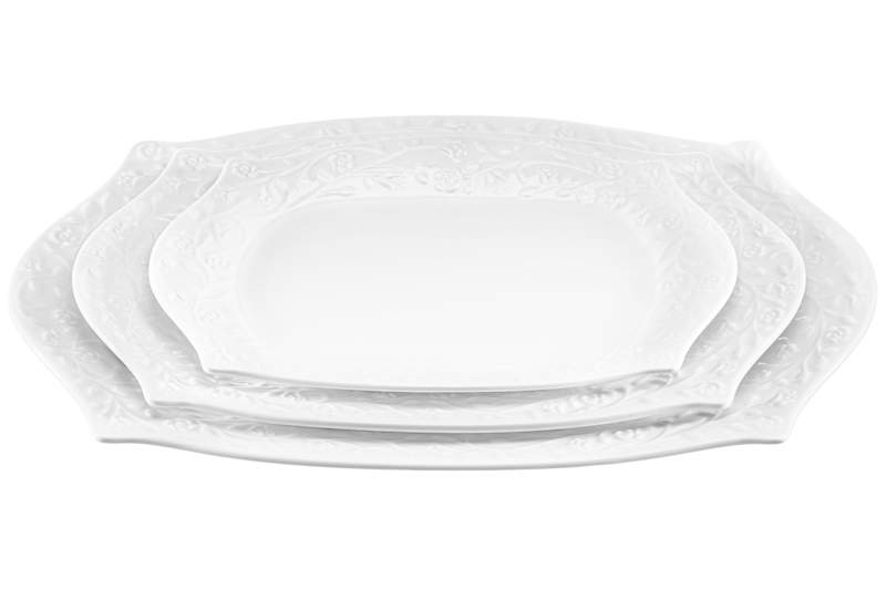 ELAN GALLERY Веточки-цветочки Блюдо 630100 фигурное малое 20,5х14,5х2см