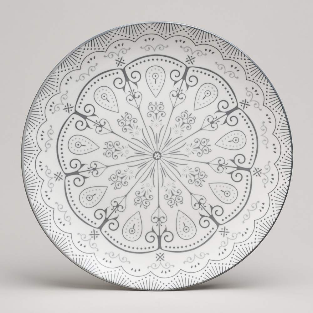 BRONCO Dreams Тарелка обеденная 582-123 27см фарфор 4 дизайна