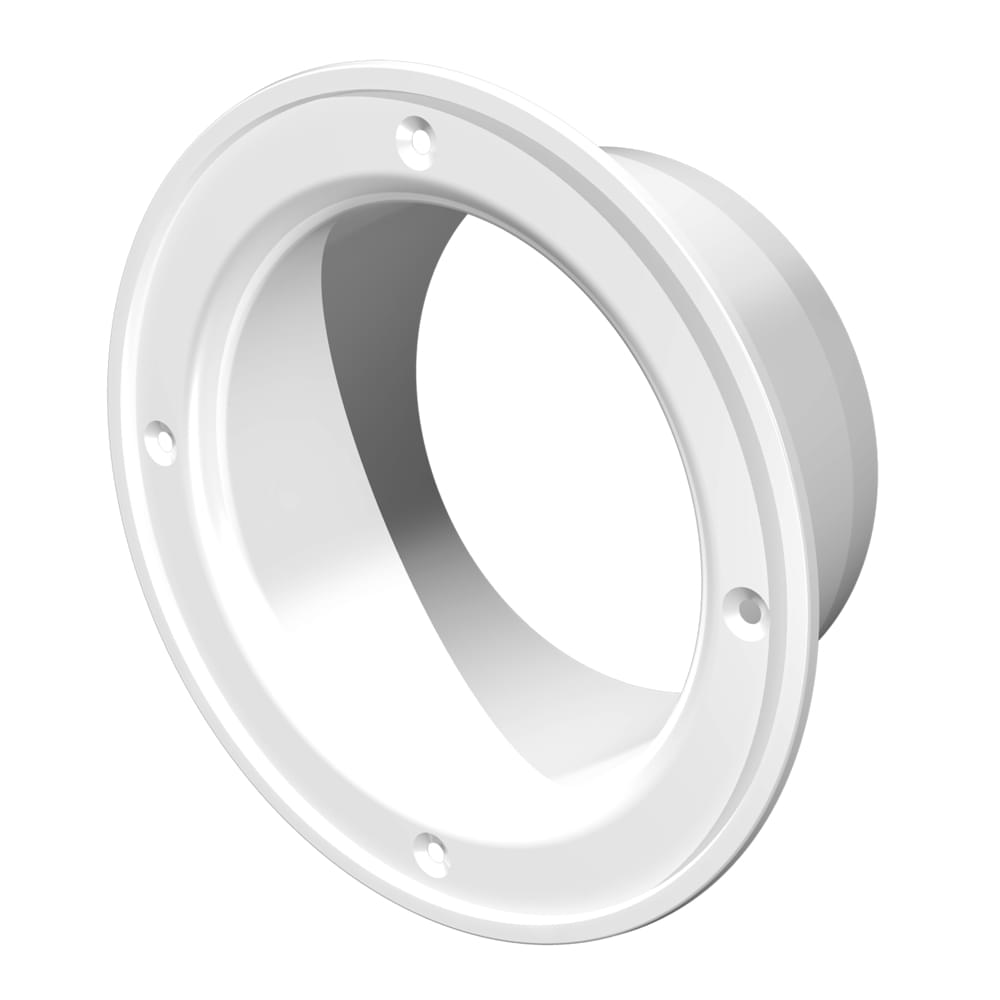 Фланец  D125  круглый металлич. белый  ЭРА