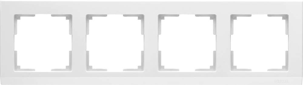 Рамка  Frame белая 4-м  WL04-04-white Пластик матовый Stark - W0041801