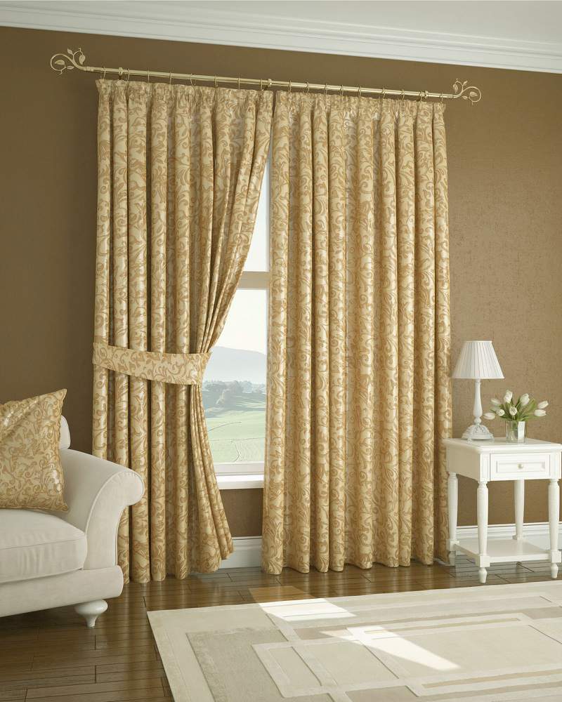 Штора  Портьерная  J100-02 Жаккард  150х260  бежевая 