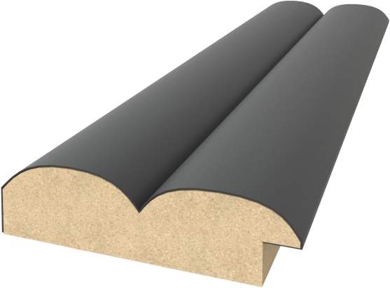 Профиль МДФ Старт-финиш Stella Wave DE Luxe Black Lead  2700х55х16 (уп. 4шт.)