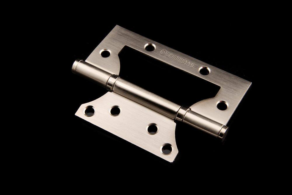 Петля 2RF 100х75х2,0  SN б/к цвет. белый никель Zambrotto