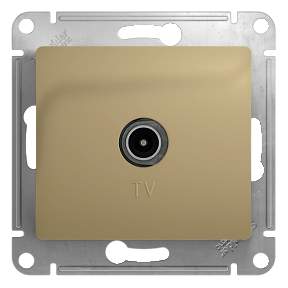 Розетка SE Glossa  Титан  TV 1-м СП  оконечн. 1DB  GSL000491