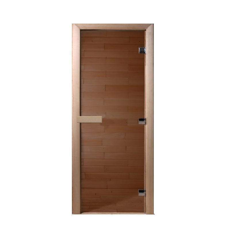 Дверь DoorWood стекло Бронза 200х90см 8мм 3 петли Ольха