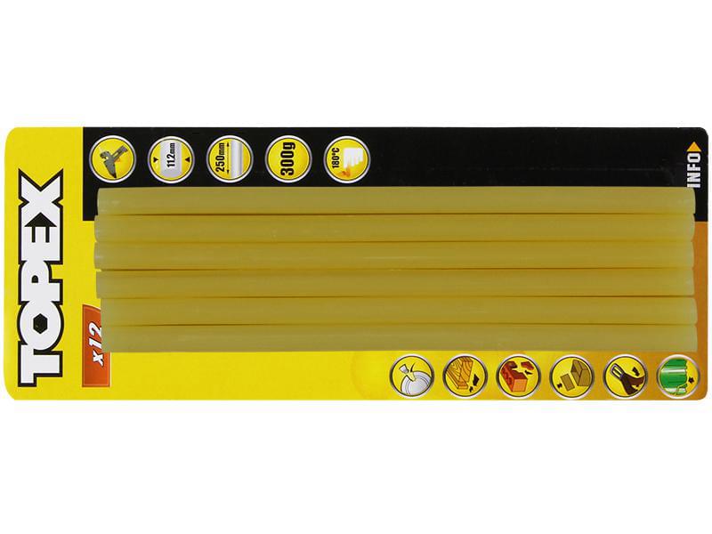 Стержни клеевые Topex  42Е171  желтые  11мм  /12шт/
