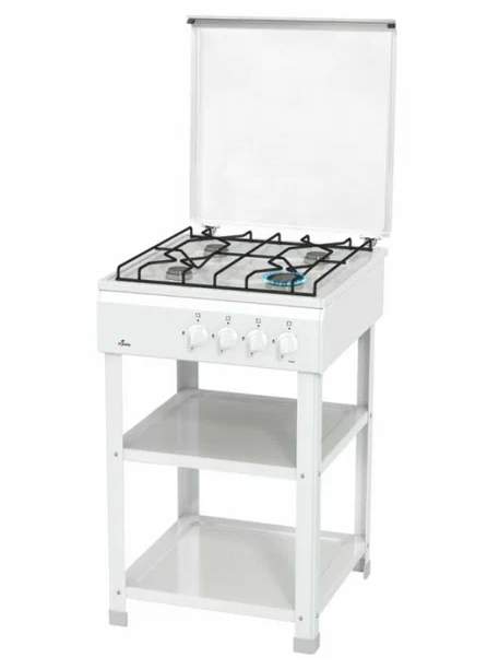 Плита газовая  Flama  AVG 1401 W  белый (дачница , крышка)