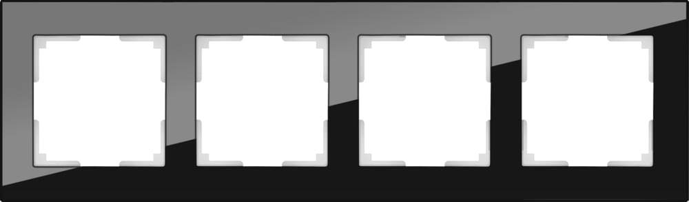Рамка  Frame черная 4-м  WL01-04 Стекло Favorit - W0041108