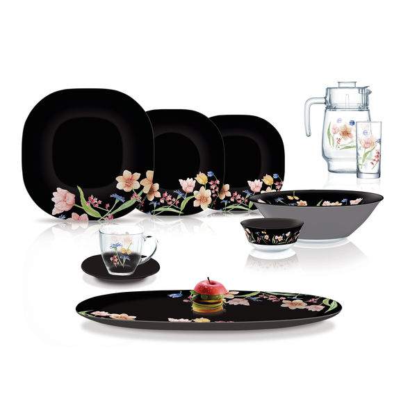 LUMINARC Carine Minuet Black Neo Набор столовый 46пр. 6персон N8126