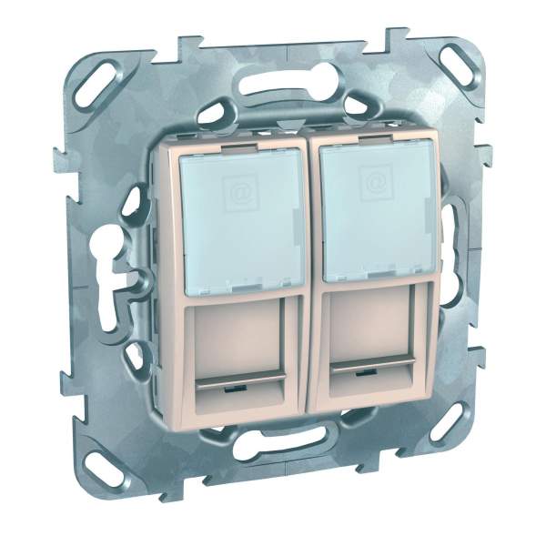 Розетка SE Unica Беж. комп(RJ45) 2я кат 5е  MGU5.2020.25ZD