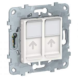 Розетка комп. UNICA NEW RJ45 двойная кат.5е UTP бел. SchE NU542018