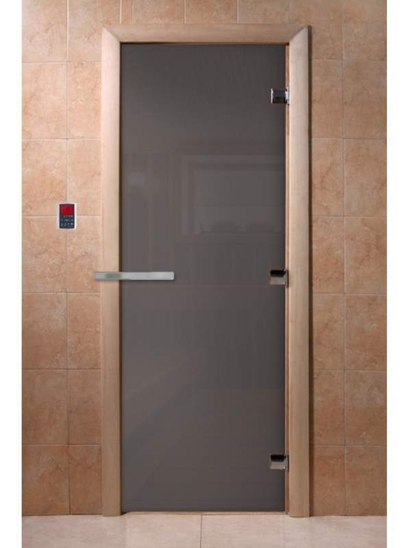 Дверь DoorWood стекло Сумерки 190х70см 8мм 3 петли магнит Осина DW03231