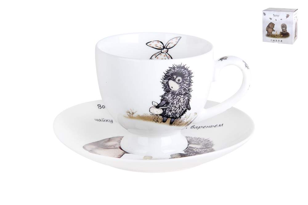 КОРАЛЛ Ежик в тумане Пара чайная 220мл 216842/NB209-8CS