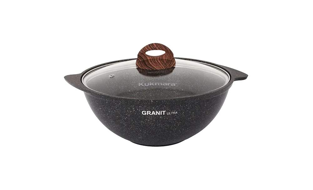 KUKMARA Казан кго47а 4,5л АП Granit Ultra (original) стеклянная крышка