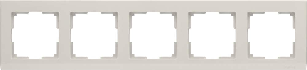 Рамка  Frame сл.кость 5-м  WL04-05-ivory Пластик матовый Stark - W0051803