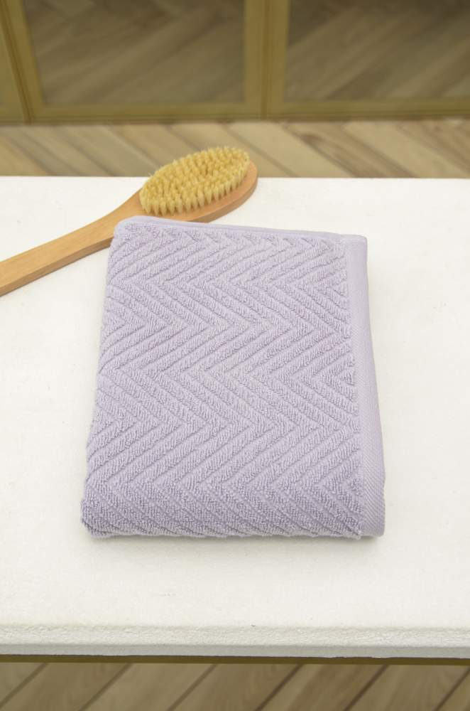 BELEZZA Полотенце Eho светло-сиреневый 70х130 зигзаг 6188044