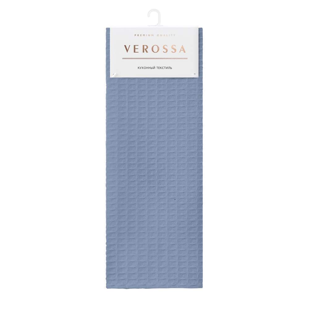 VEROSSA Полотенце 790138 деним 40х70 вафельное крупная клетка    